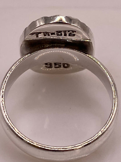 Anillo Ovalado Plata Ley 950 con Ópalo de Fuego
