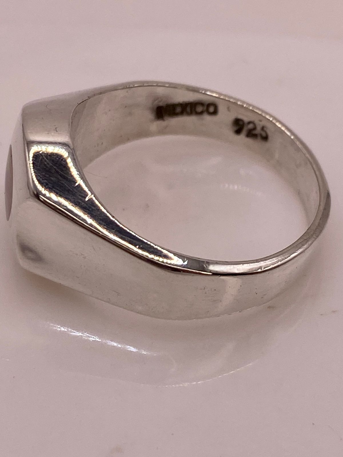 Anillo Plata Ley 925 con Ópalo de Fuego Diseño Minimalista Redondo