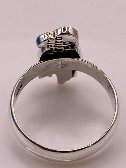 Anillo Plata Ley 925 con Ópalo de Fuego Multicolor Diseño Artesanal de Cotorro, sello de autenticidad Plata Ley .925