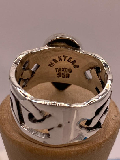 Anillo en Plata Ley 950 con Ópalo de Fuego en Forma de Gota