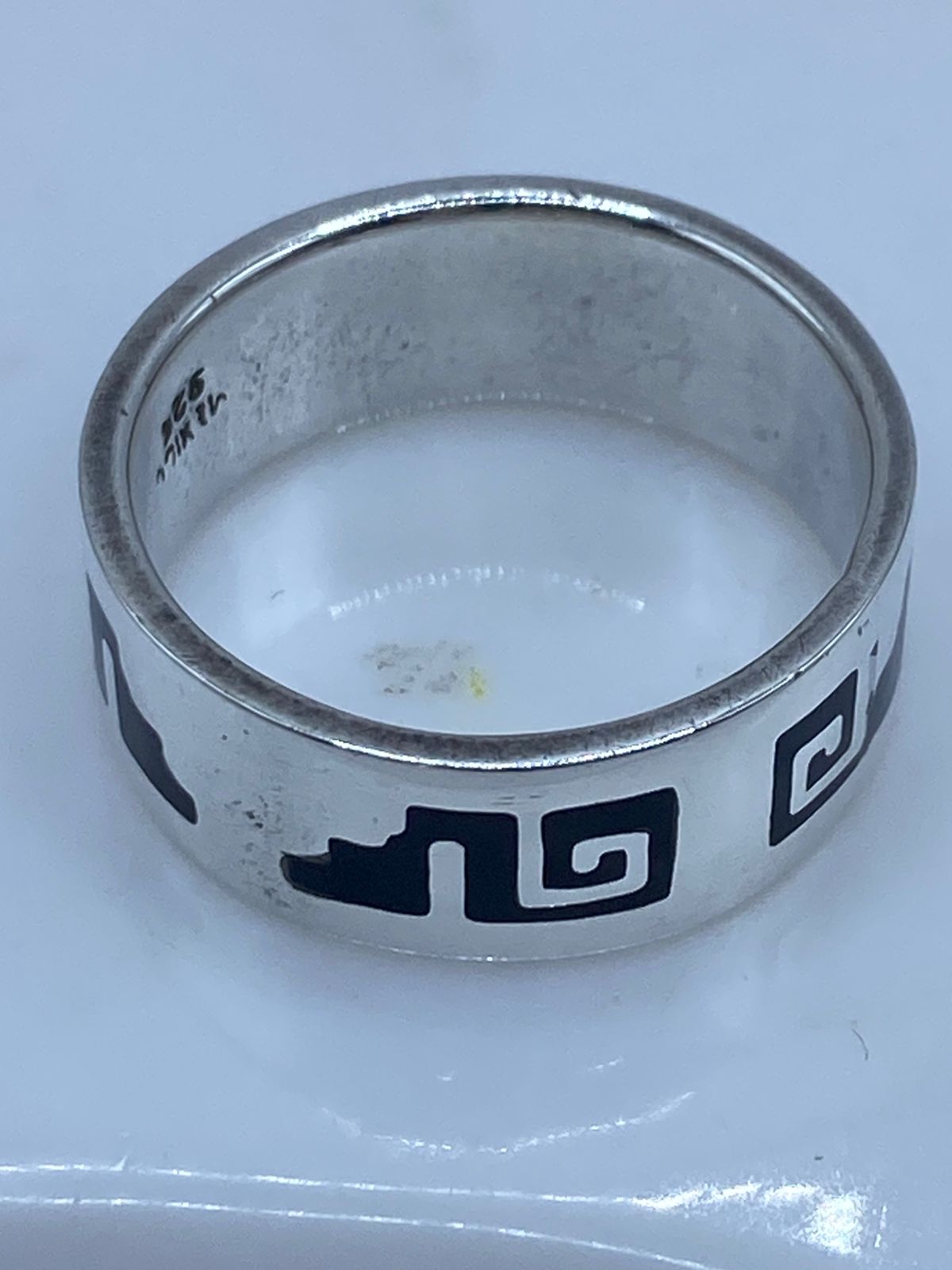 Anillo de Plata .925 con Ónix y Greca Ancestral