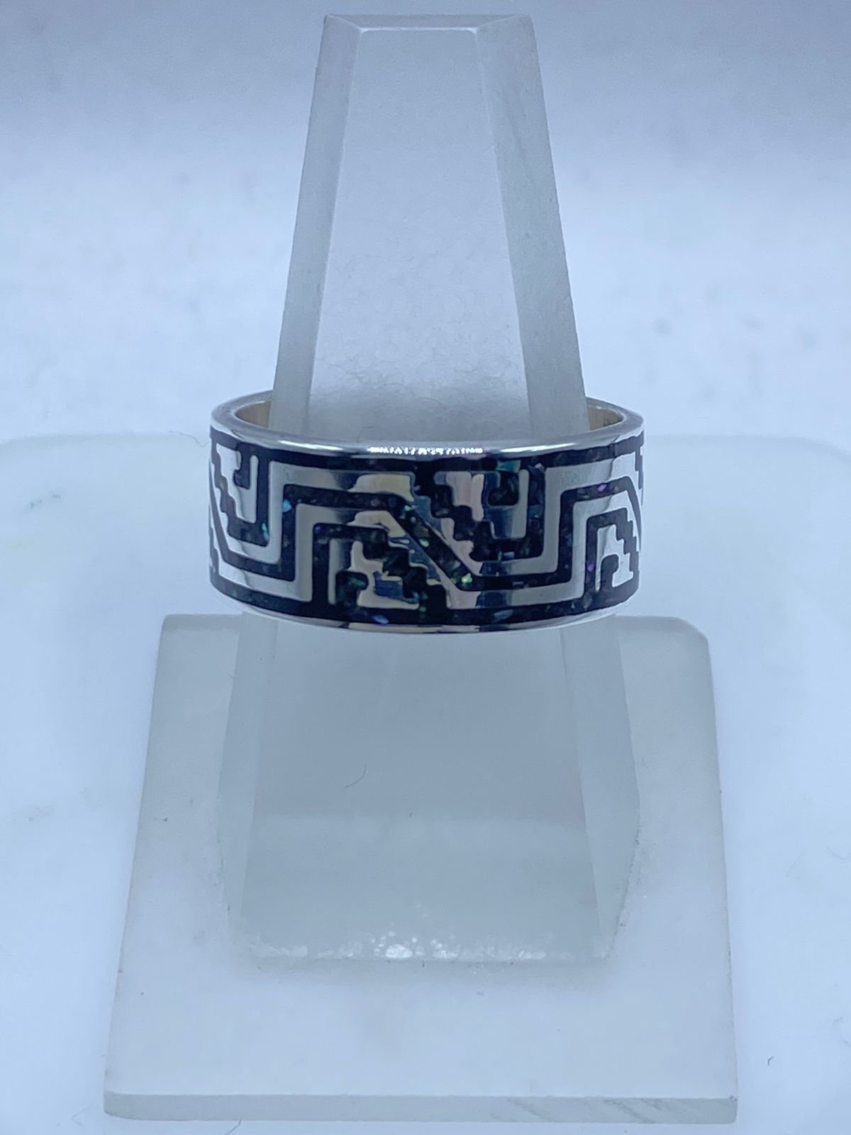 Anillo de Plata .925 con Ónix y Greca Imperial