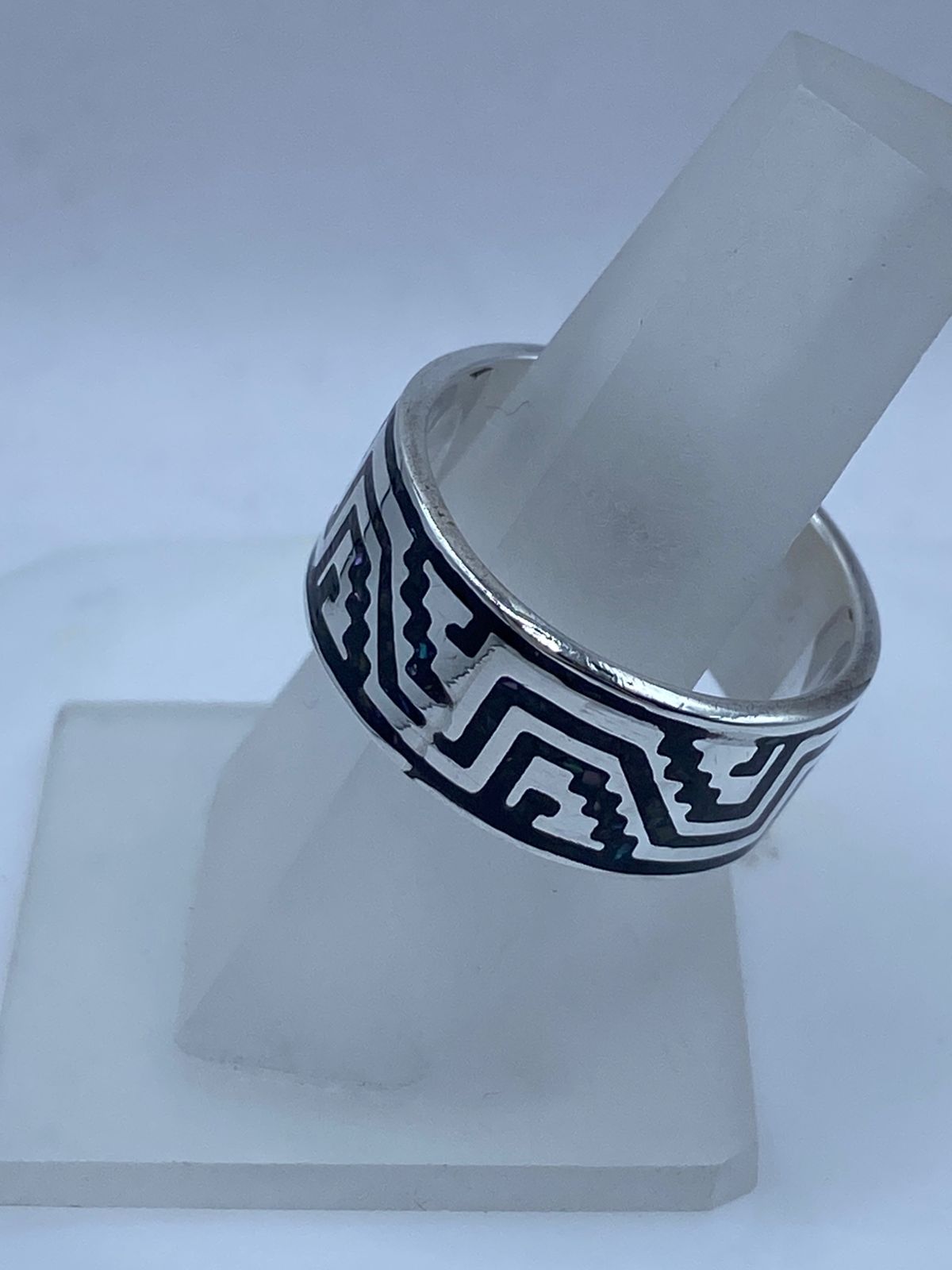 Anillo de Plata .925 con Ónix y Greca Imperial