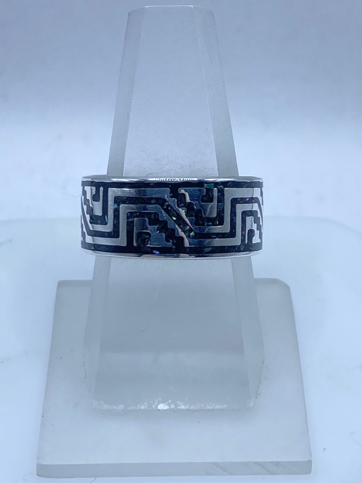 Anillo de Plata .925 con Ónix y Greca Imperial