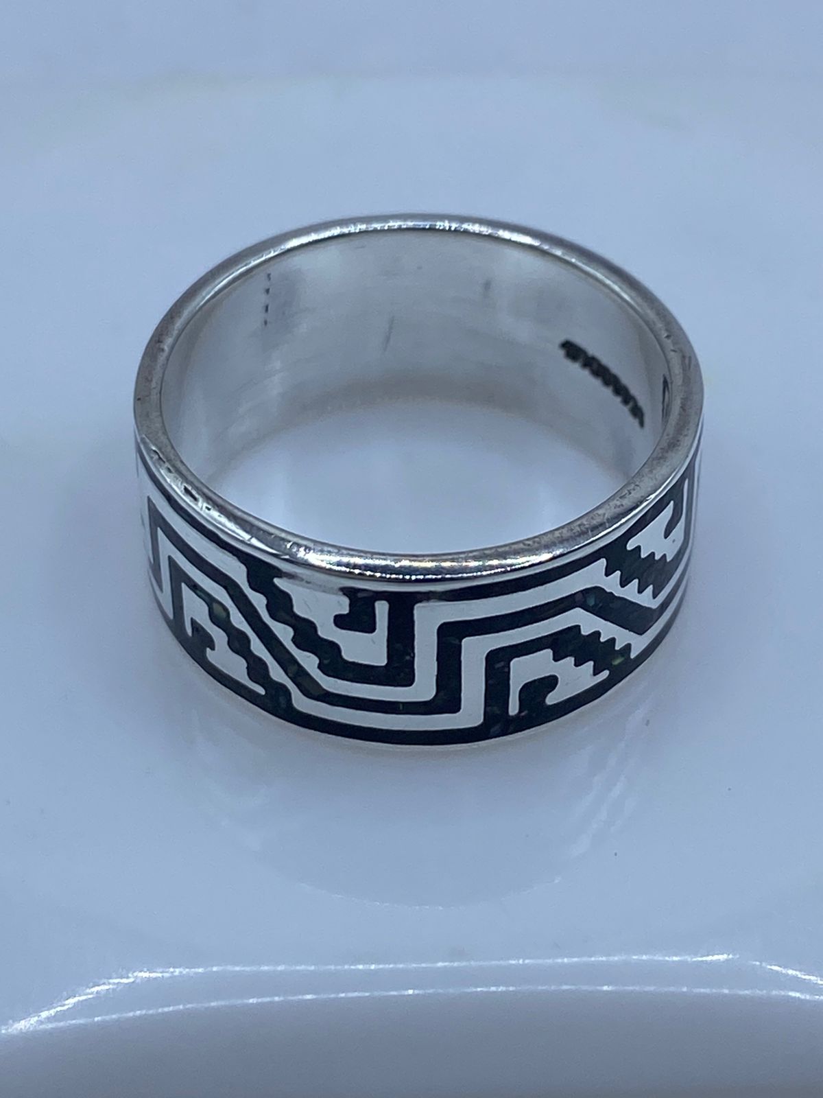 Anillo de Plata .925 con Ónix y Greca Imperial