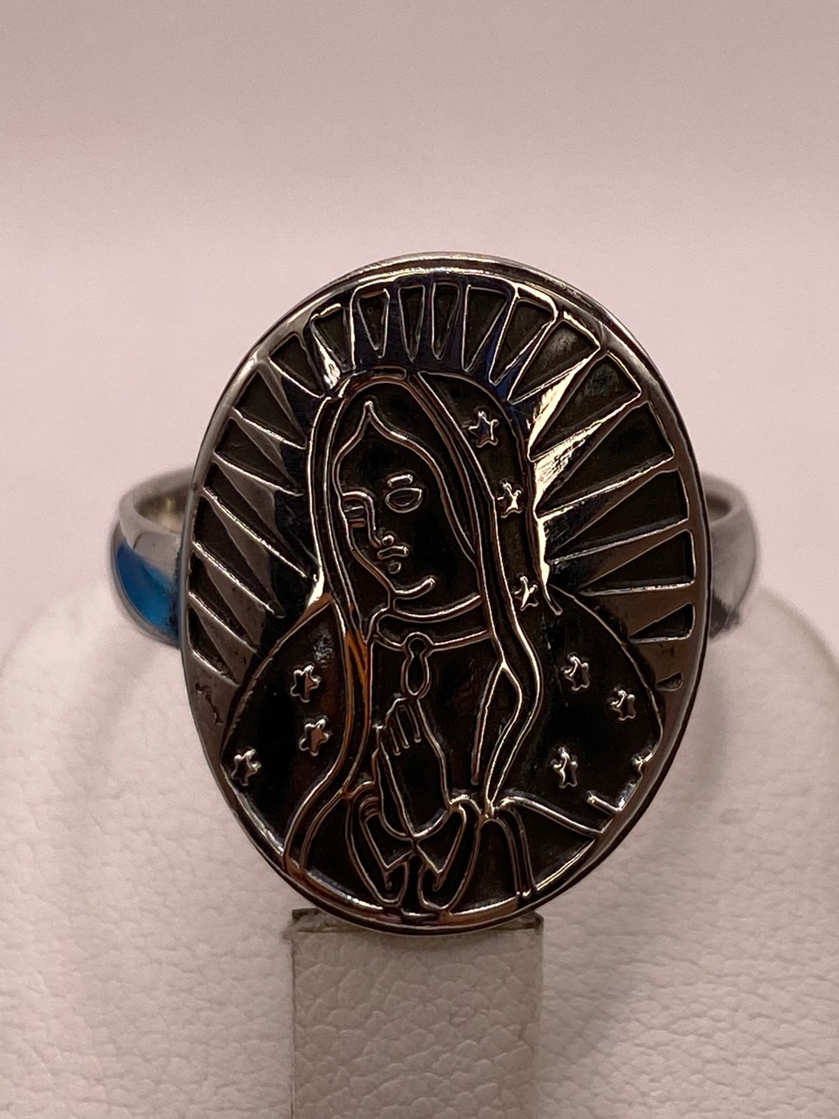 Anillo de Plata .925 Virgen de Guadalupe