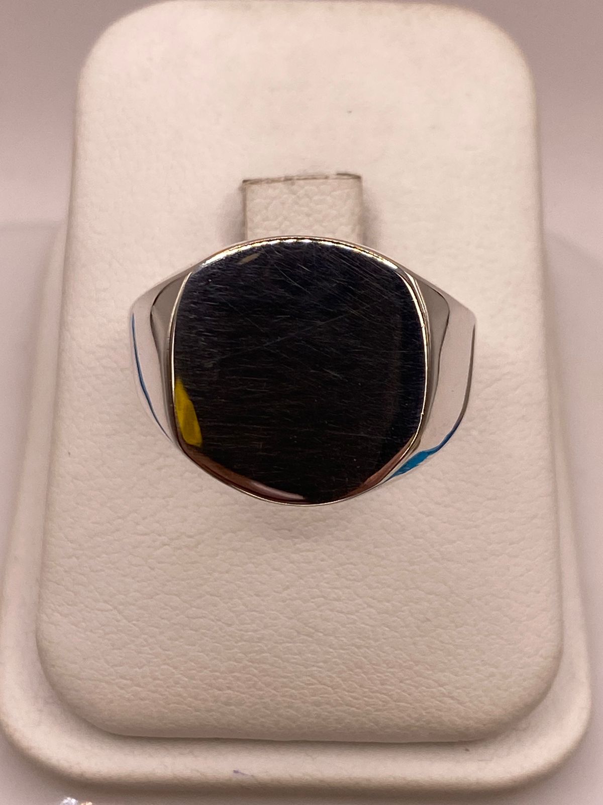 Anillo Sello Artesanal en Plata Liso