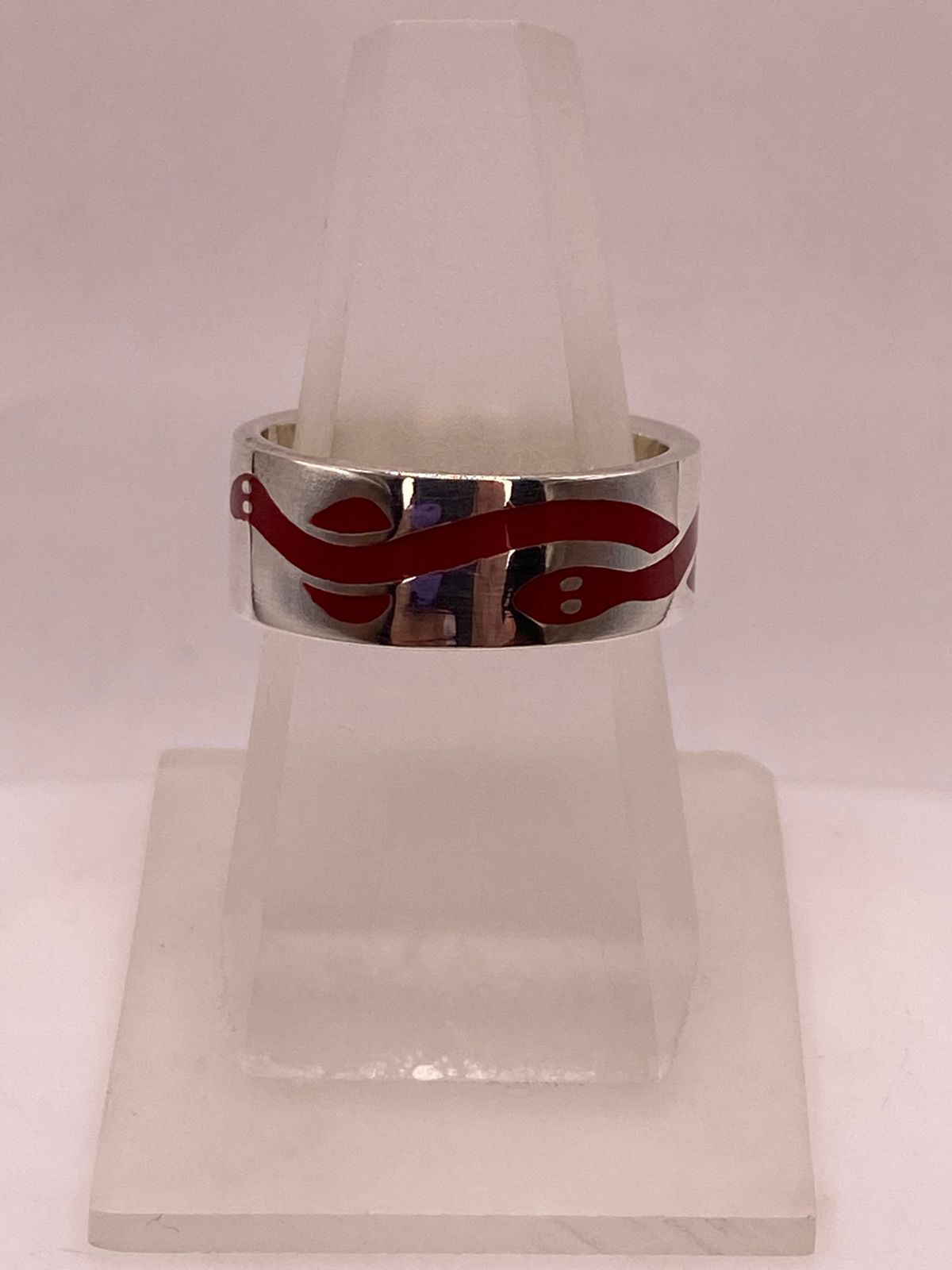 🐍 Anillo Serpiente de Plata .925 — ángulo diagonal
