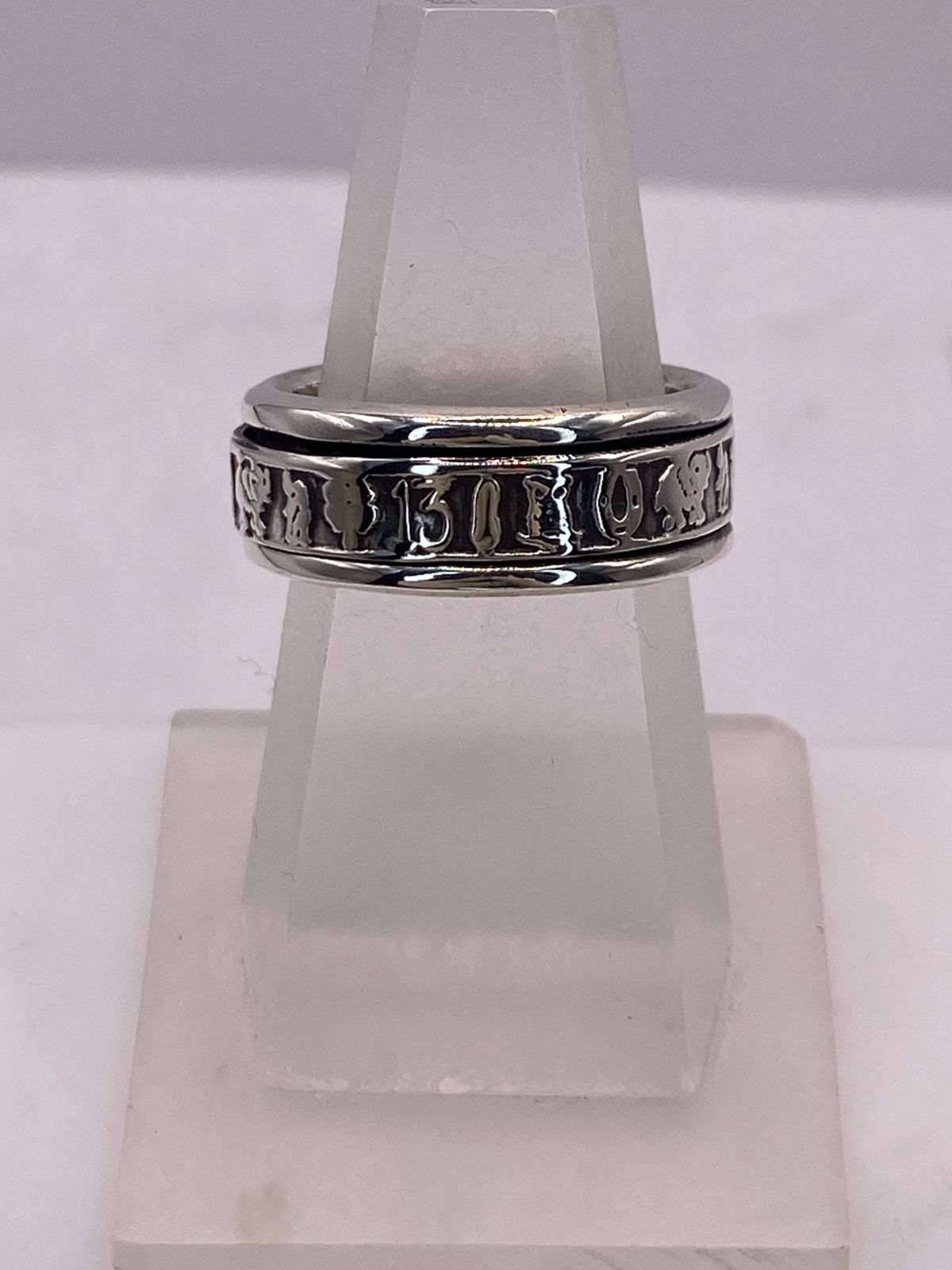 🍀💍 Anillo Spinner Símbolos de la Suerte en Plata .925