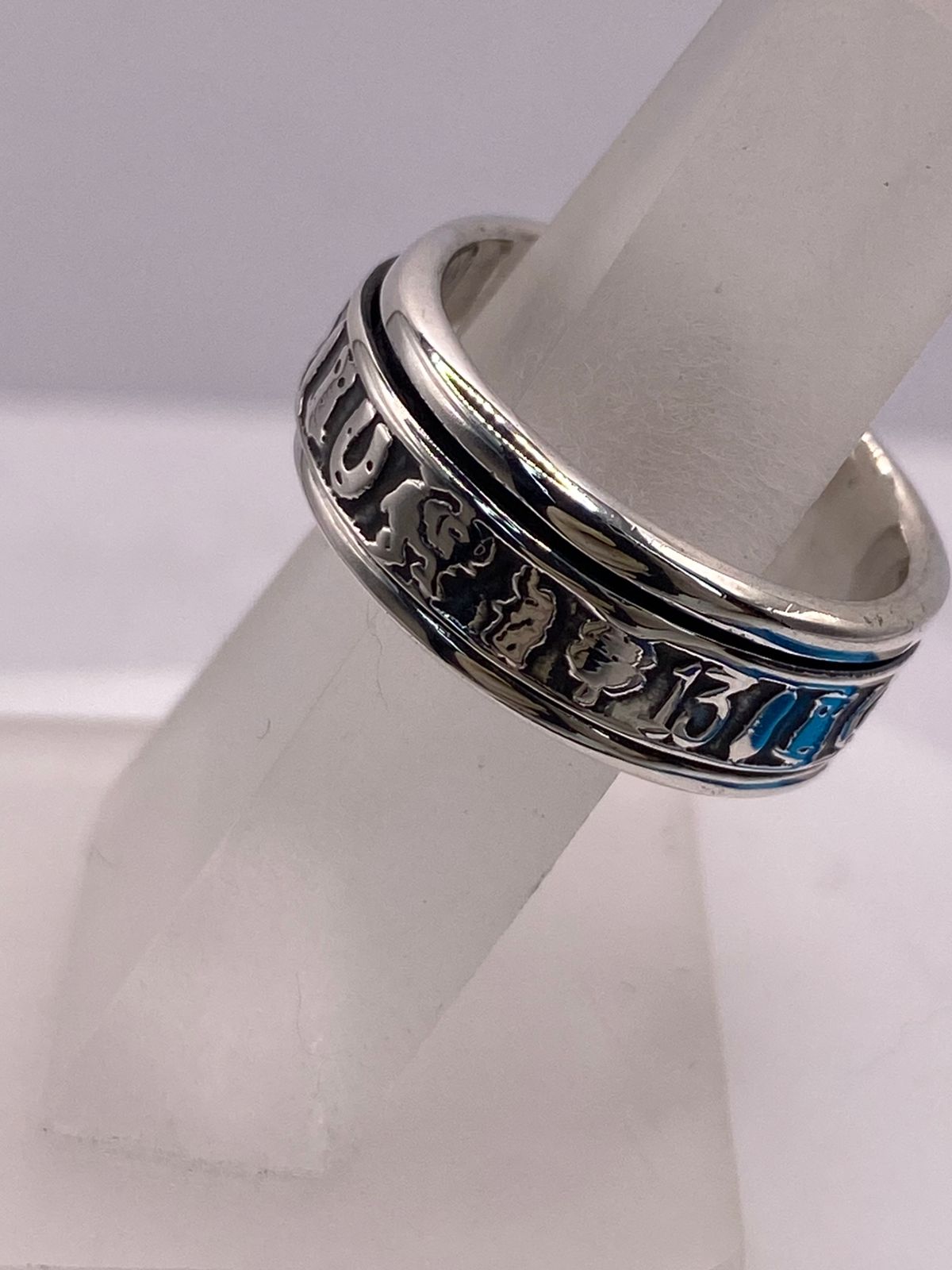 🍀💍 Anillo Spinner Símbolos de la Suerte en Plata .925