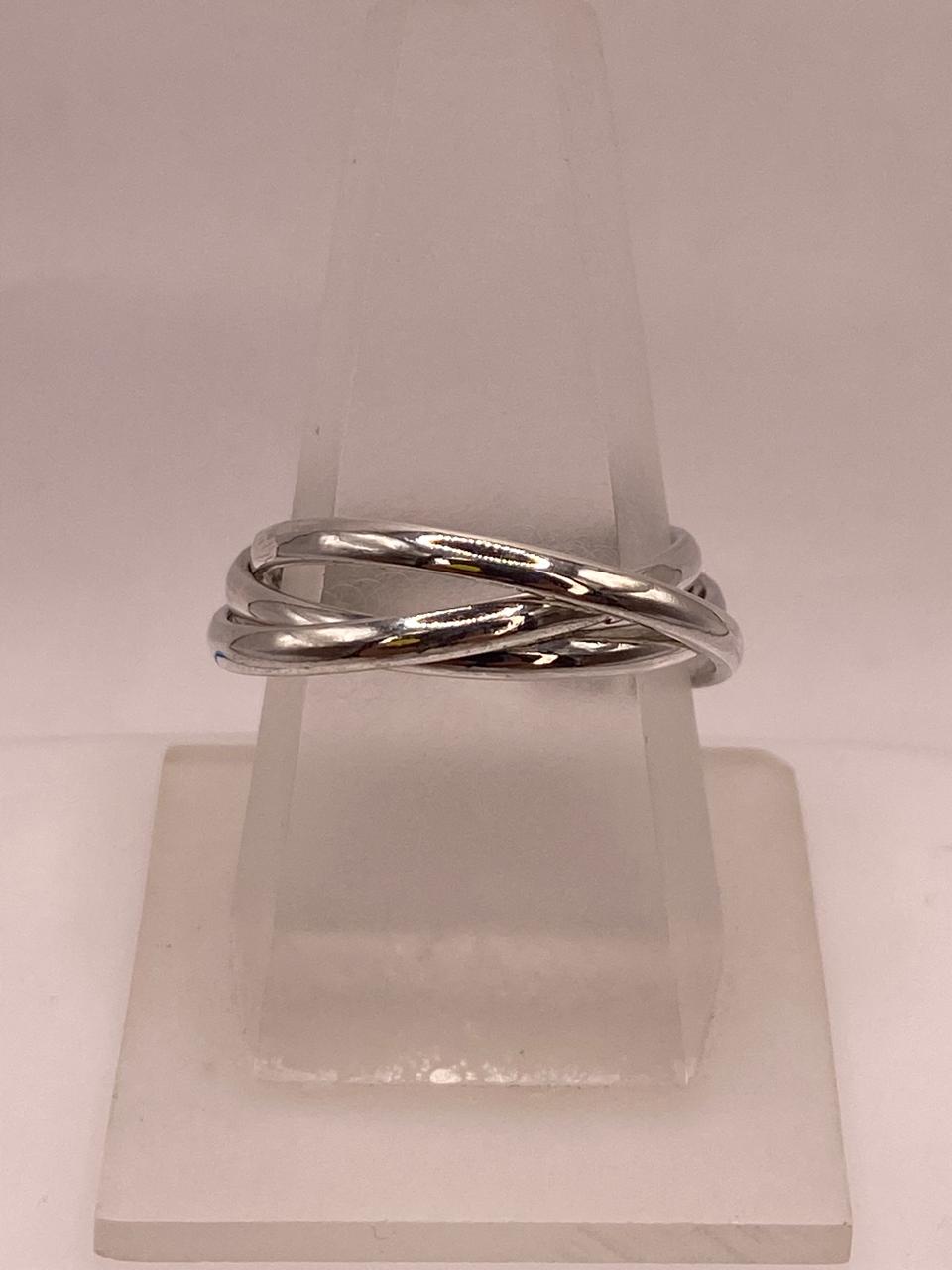 Anillo Triple Entrelazado “fin de Semana” en Plata .925