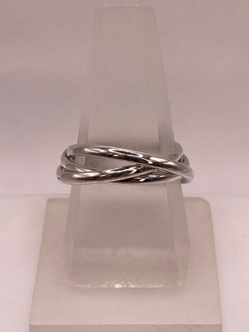 Anillo Triple Entrelazado “fin de Semana” en Plata .925