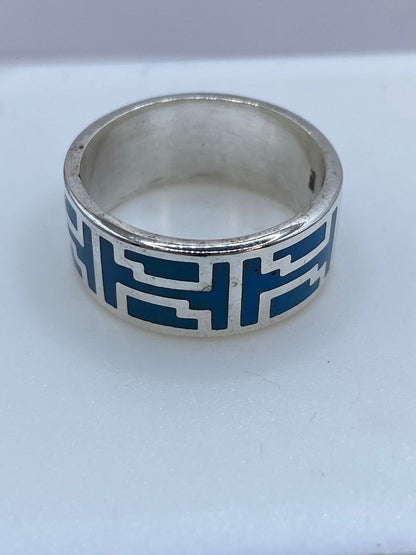 Anillo de Turquesa Arquitectónica en Plata .925