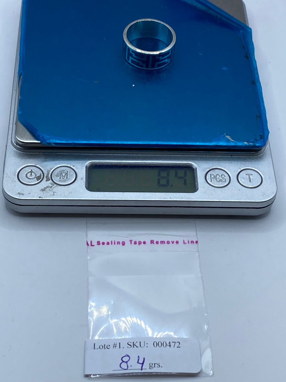 Anillo de Turquesa Arquitectónica en Plata .925