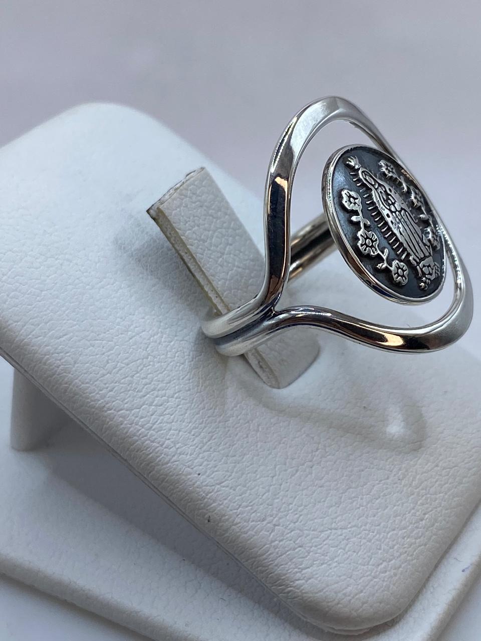 Anillo Virgen de Guadalupe en Plata .925