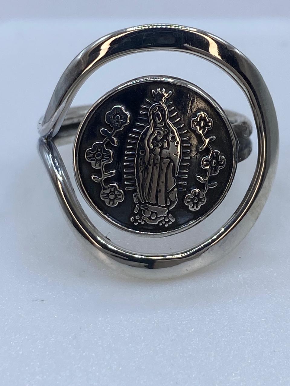 🙏 Anillo Virgen de Guadalupe en Plata .925