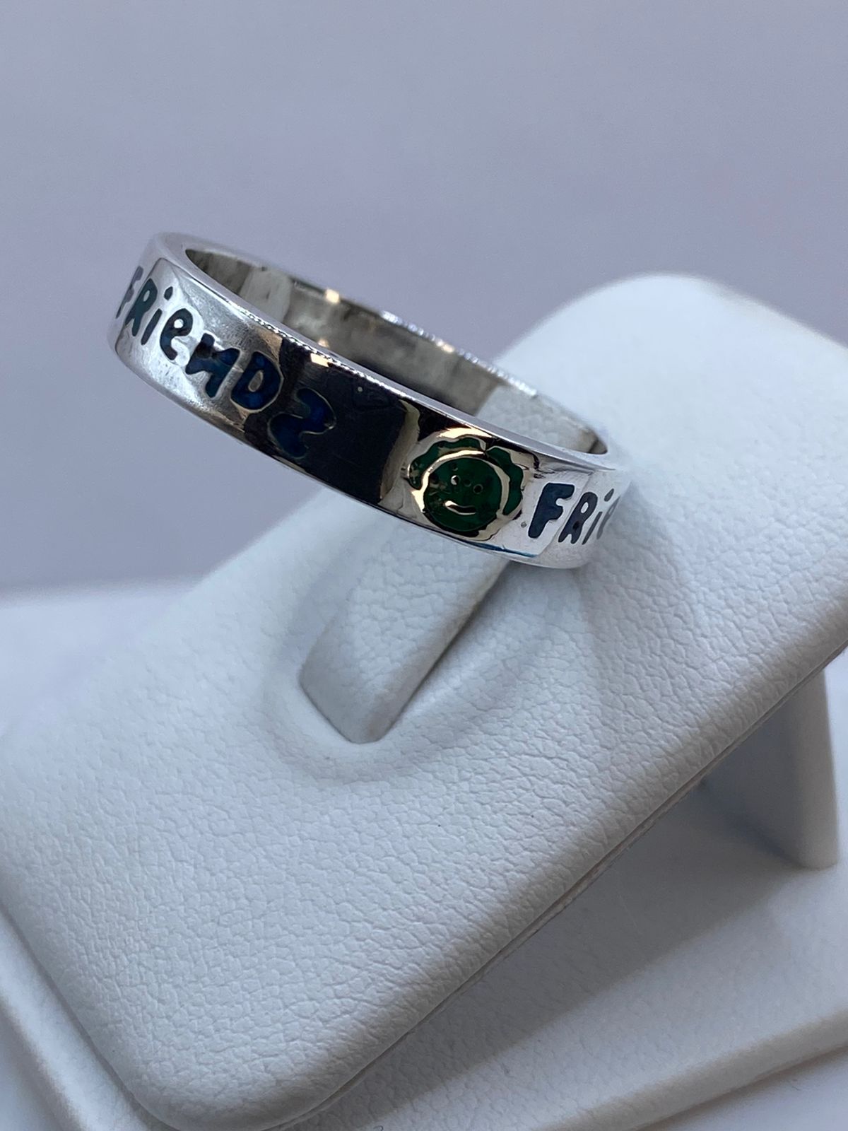 💙🤝 Anillo “FRIENDS” en Turquesa y Plata .925