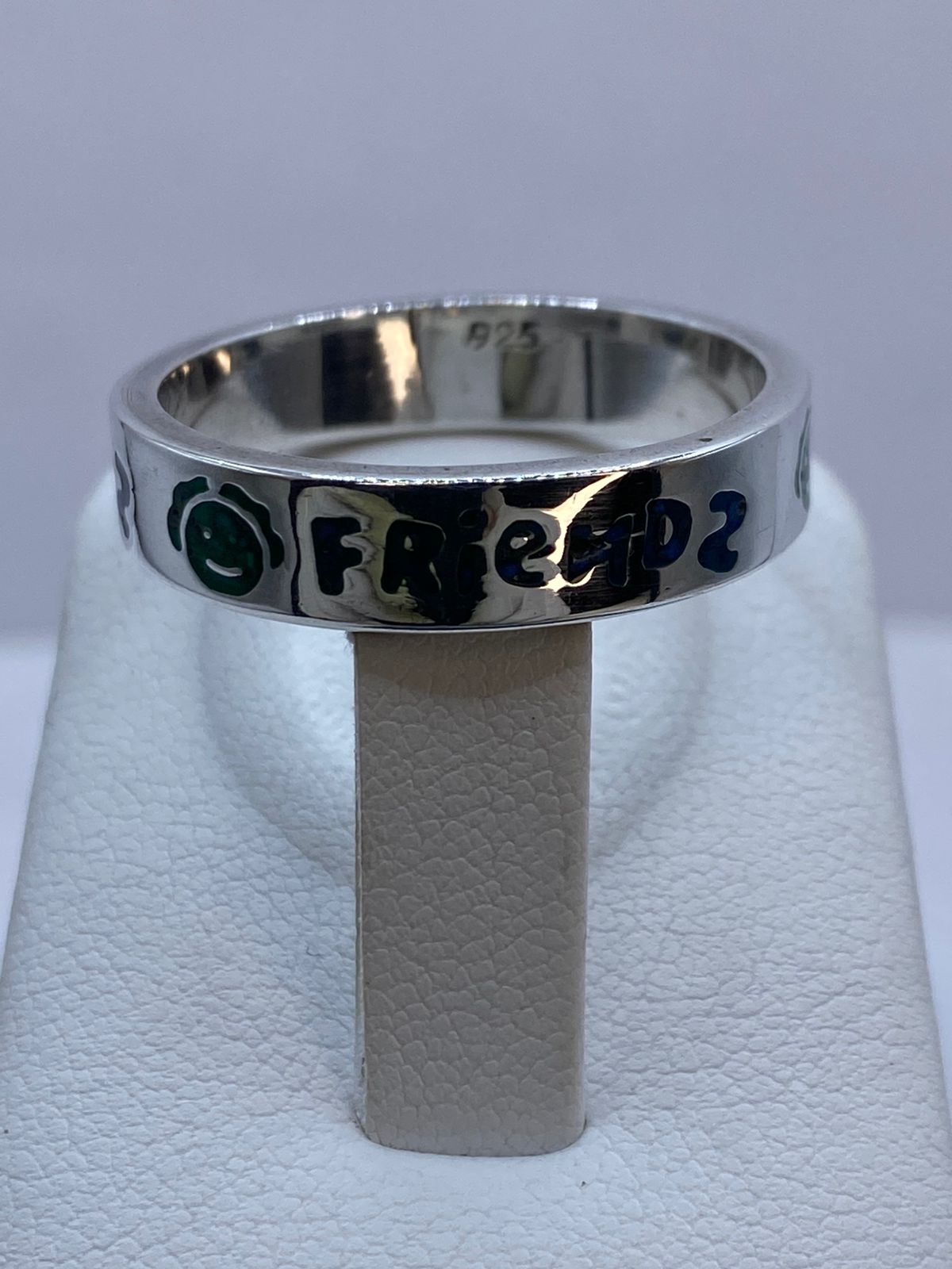 💙🤝 Anillo “FRIENDS” en Turquesa y Plata .925
