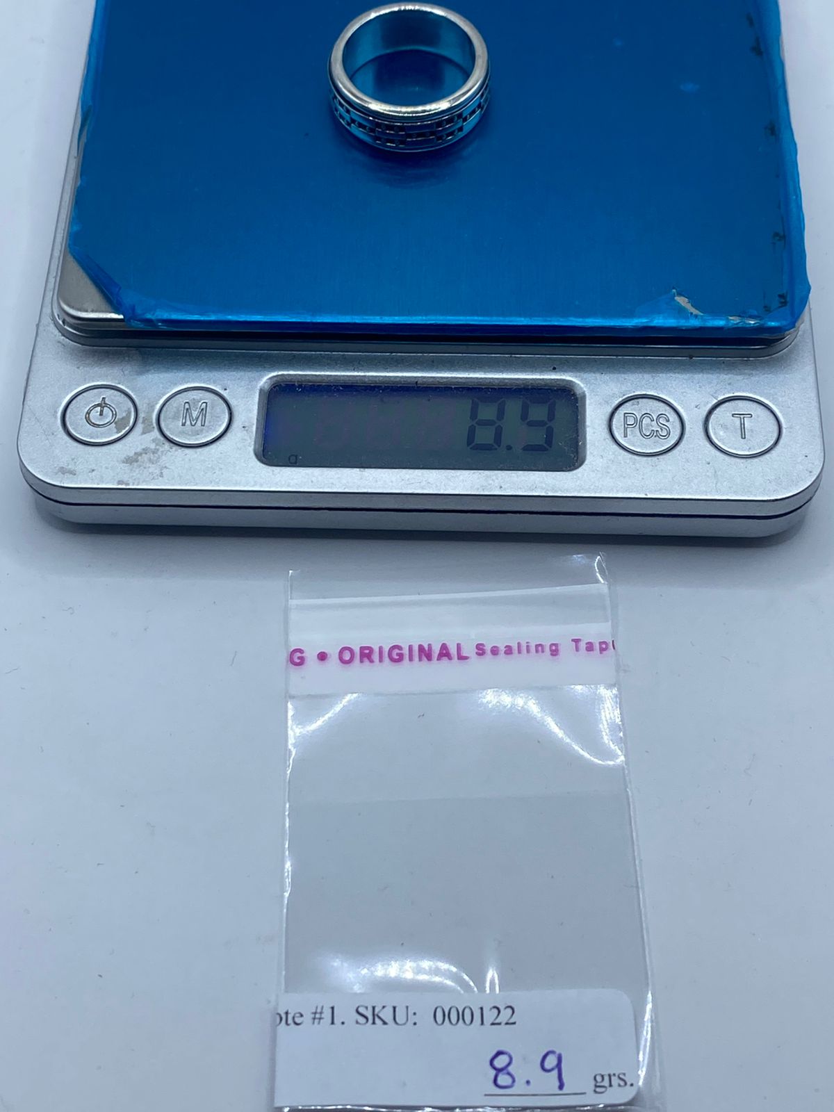 Anillo Giratorio Estilo Cadena – Plata Ley 9.26