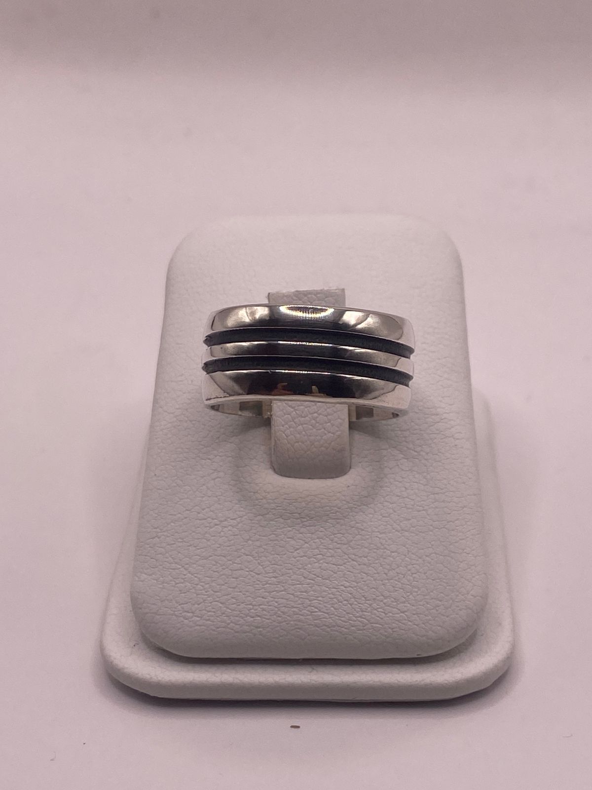 Anillo Giratorio de Plata 925 Liso con Doble Canal
