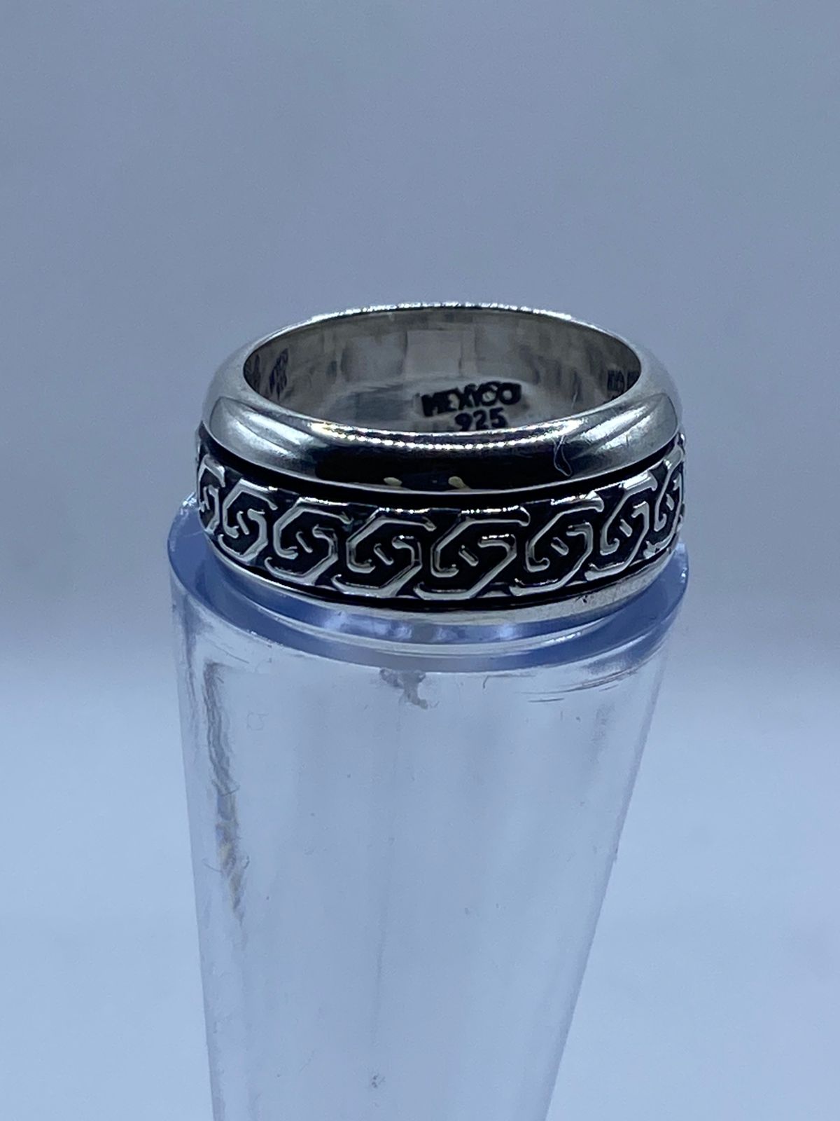 Anillo Giratorio de Plata 925 con Greca Clásica