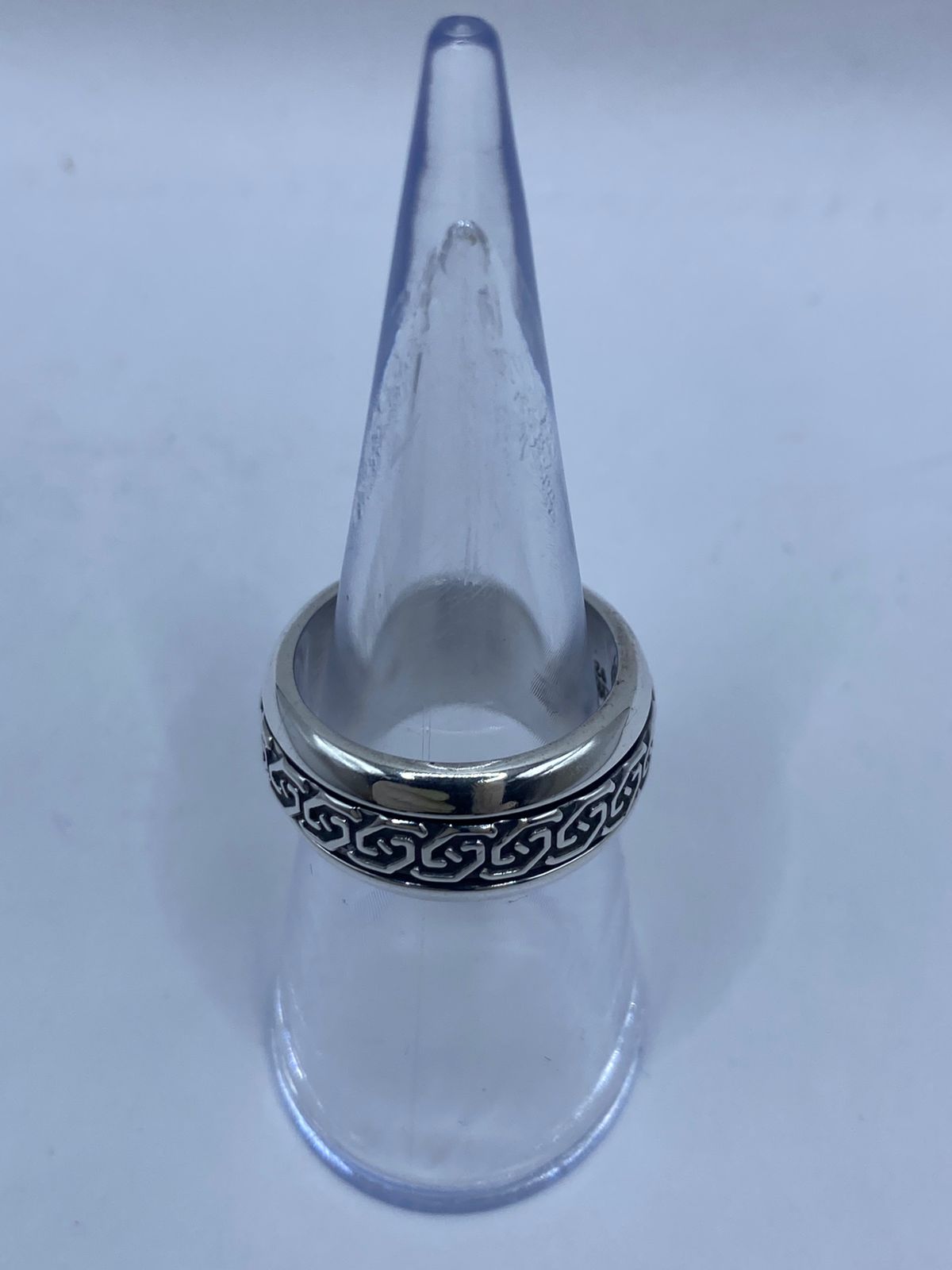 Anillo Giratorio de Plata 925 con Greca Clásica