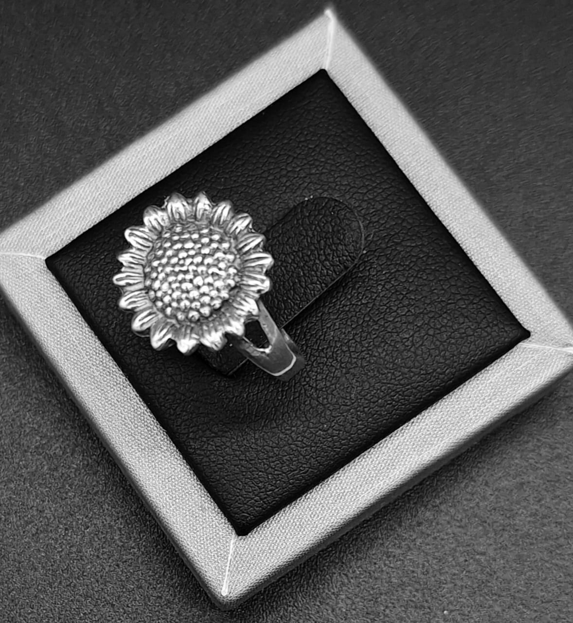 ANILLO PLATA LEY 925 , GIRASOL