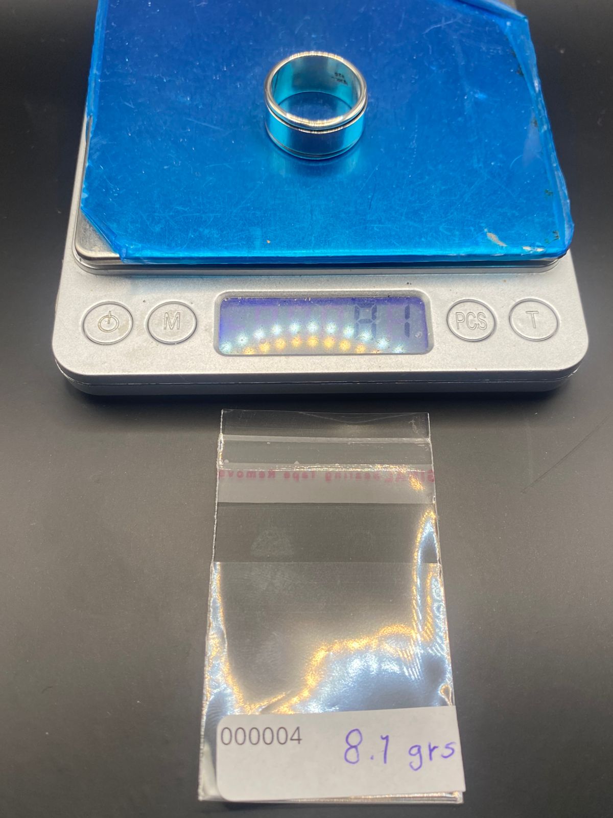 Anillo Plata Ley 925 Giratorio Liso