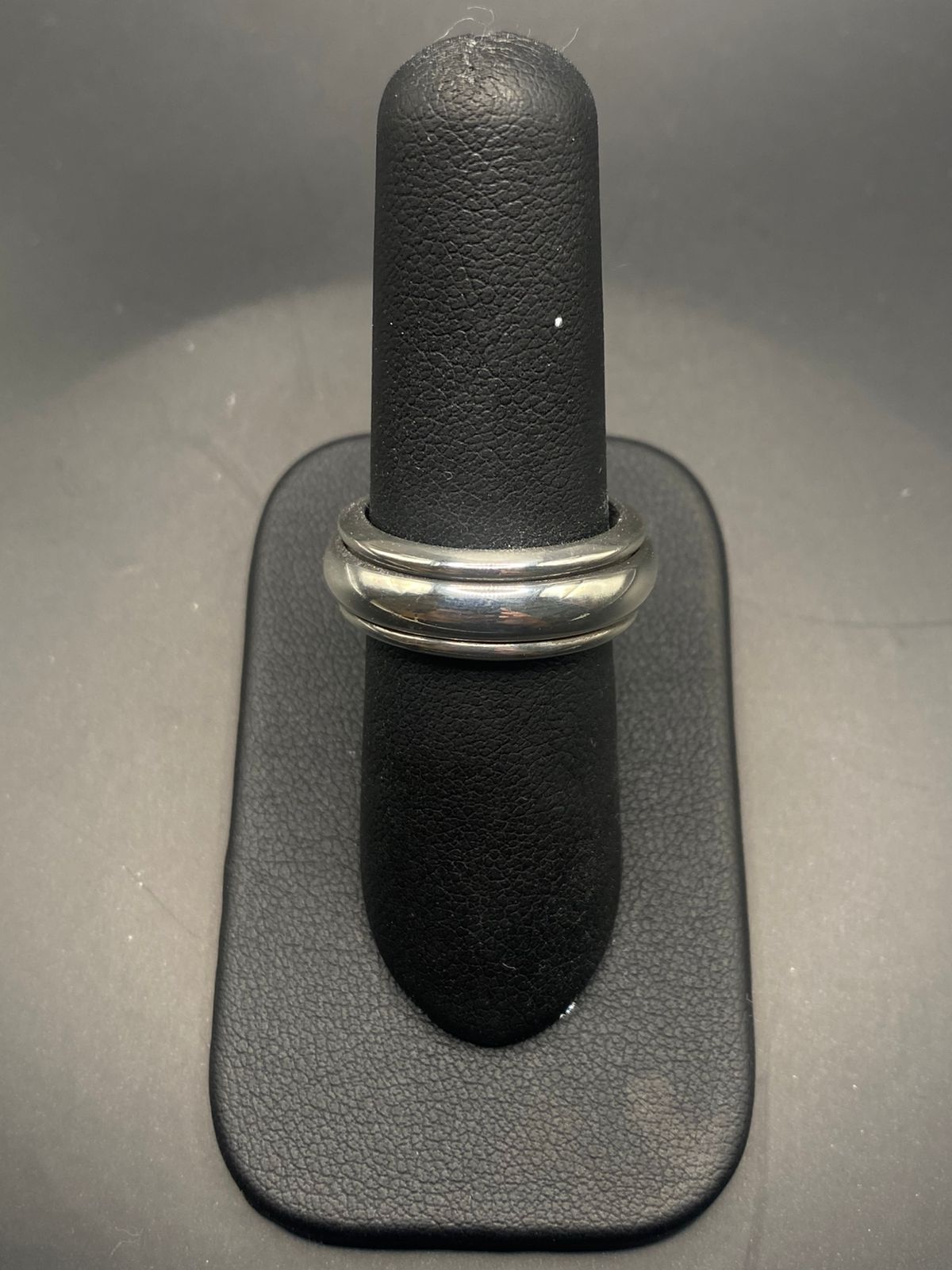 Anillo Plata Ley 925 Giratorio Delgado Liso