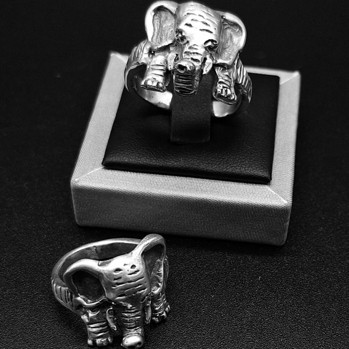 ANILLO ELEFANTE EN PLATA LEY 925