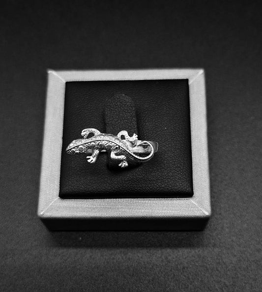 ANILLO IGUANA EN PLATA LEY 925
