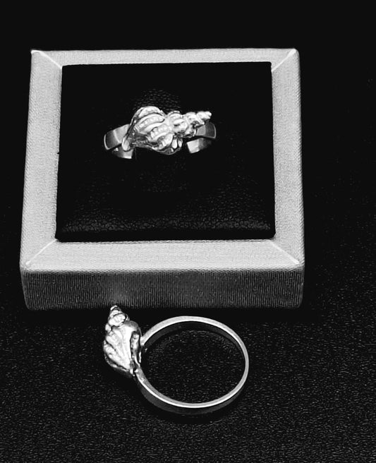 ANILLO CARACOL EN PLATA LEY 925