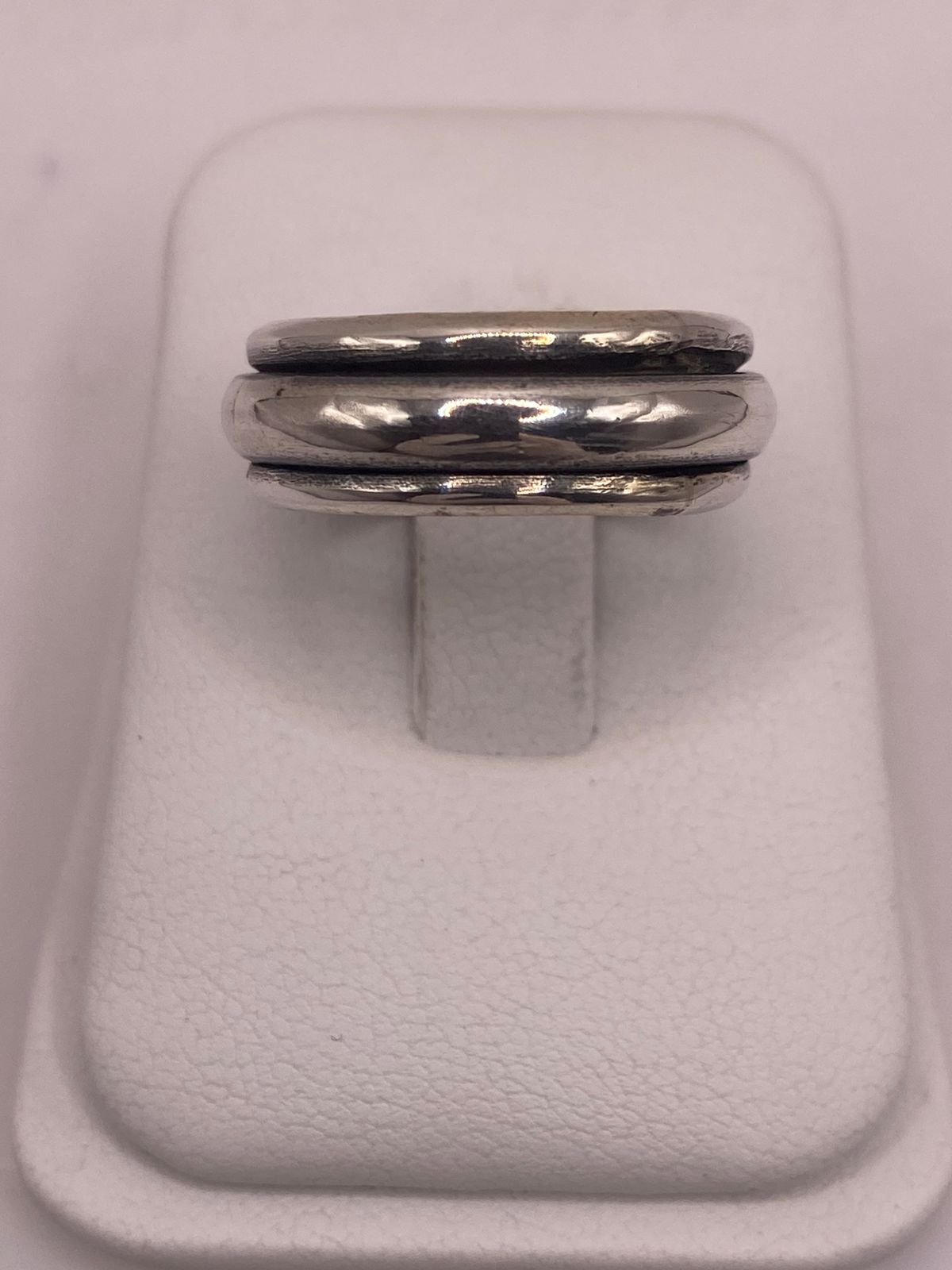 Anillo de Doble Banda de Plata 925 Esterlina