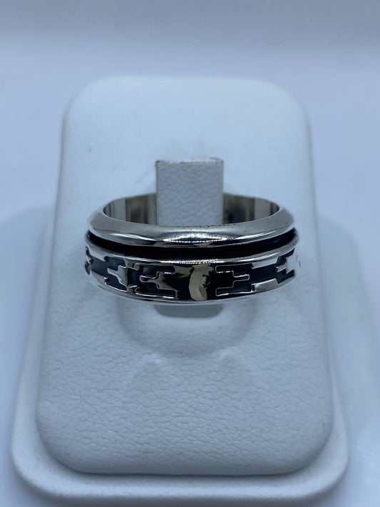 💍 Anillo de Plata 925 con Diseño Geométrico en Relieve