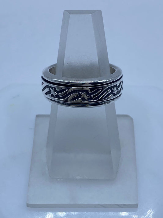 Anillo de Plata 925 con Diseño de Estrella, vista frontal