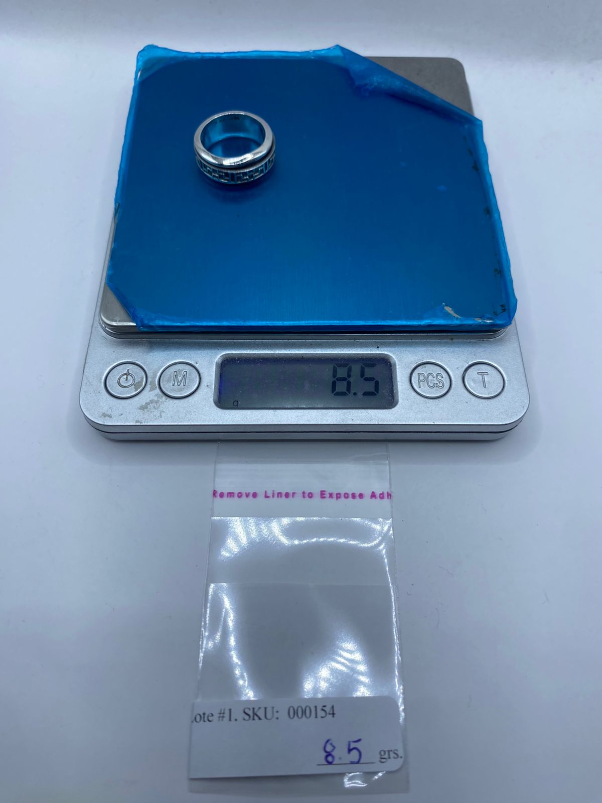 💍 Anillo de Plata 925 con Diseño de Greca Geométrica