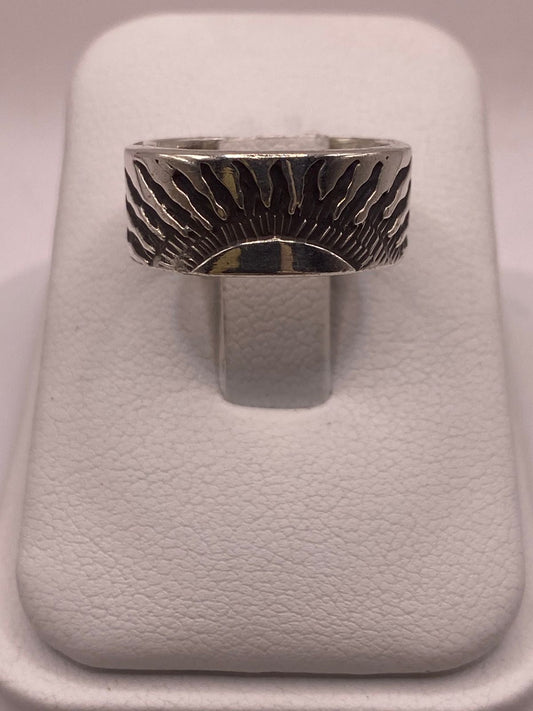 Anillo de Plata 925  con Grabado Artesanal de Espirales