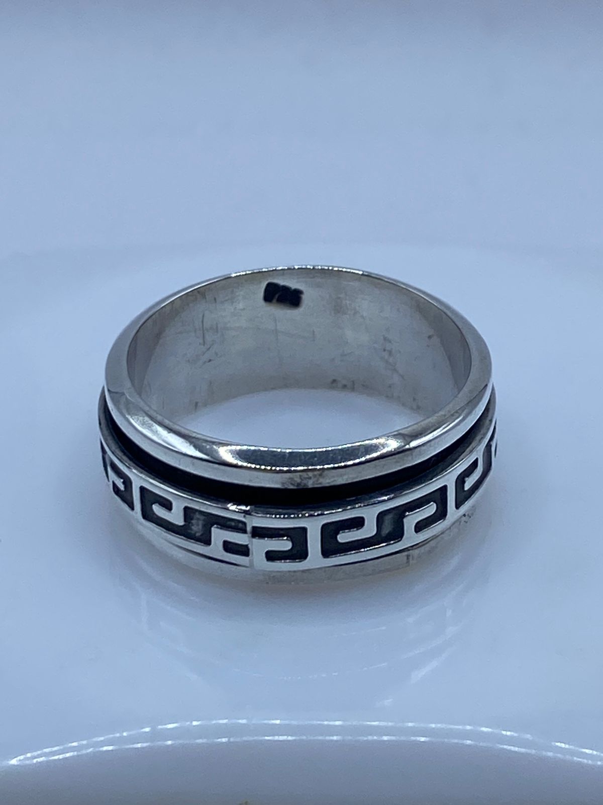 💍 Anillo de Plata 925 con Greca Clásica