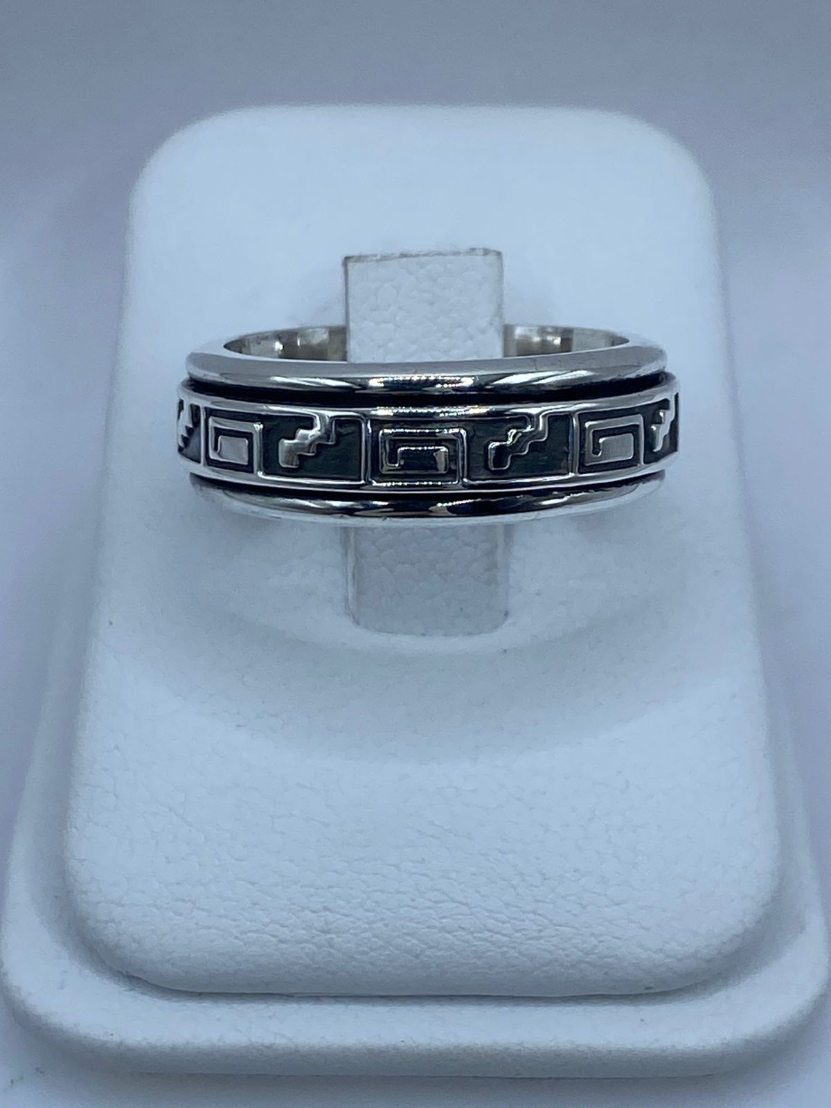 💍 Anillo de Plata 925 con Greca Clásica