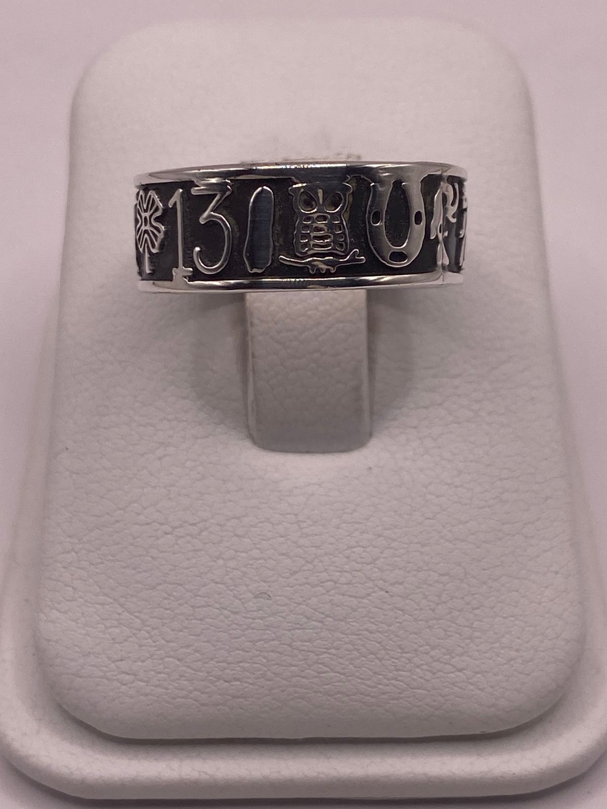 Anillo de la Suerte en Plata 925 con Símbolos