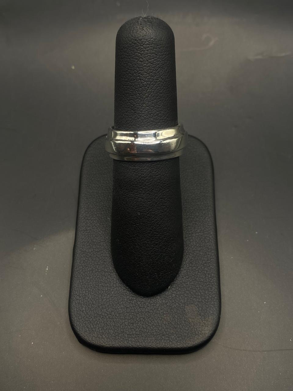 Anillo Liso de Plata Ley 925 de Doble Banda