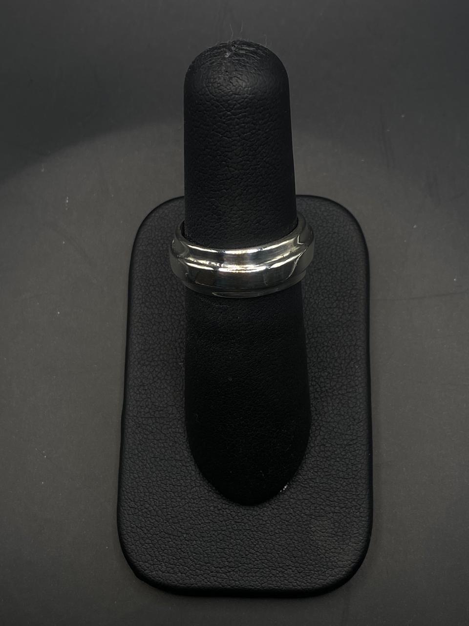 Anillo Liso de Plata Ley 925 de Doble Banda