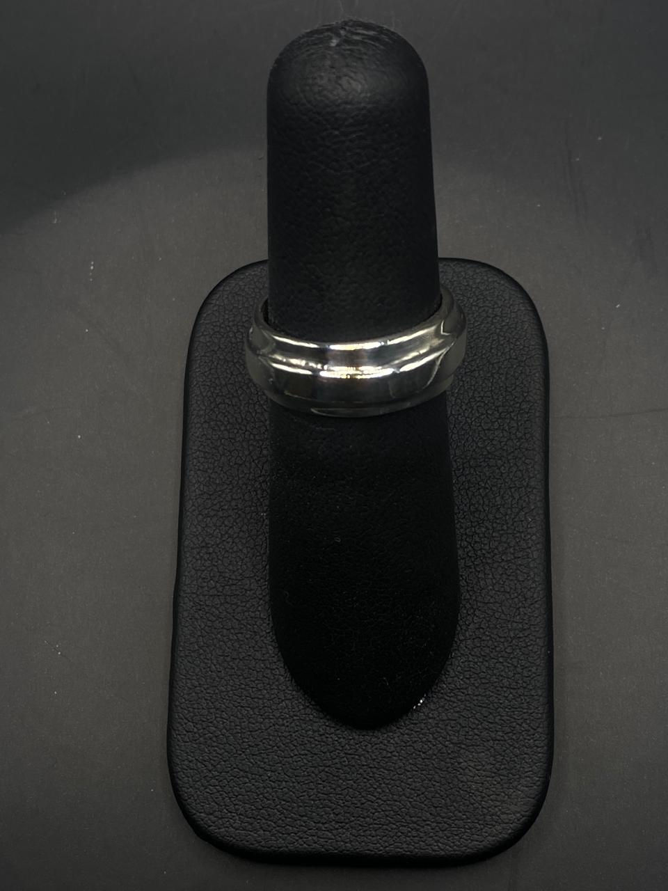 Anillo Liso de Plata Ley 925 de Doble Banda