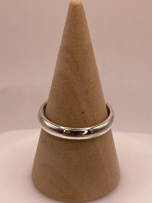 Argolla Lisa en Plata .925, vista frontal