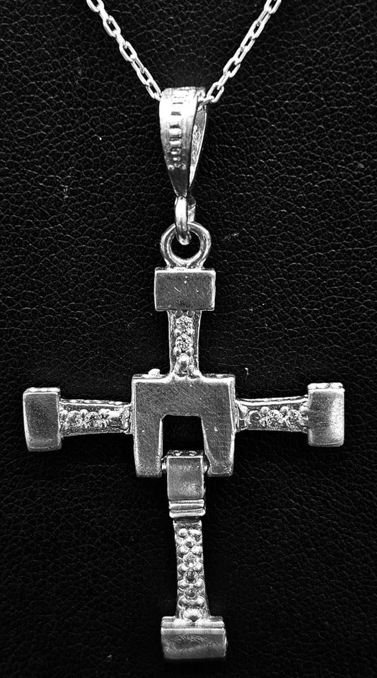 DIJE PLATA LEY 925, CRUZ DE TORETTO
