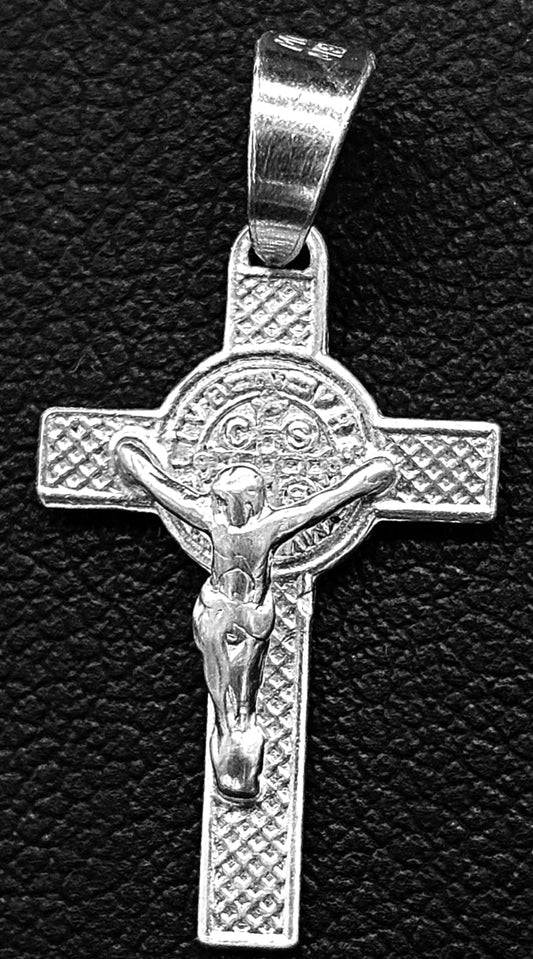 Dije Plata Ley 925, Cruz de San Benito, vista frontal