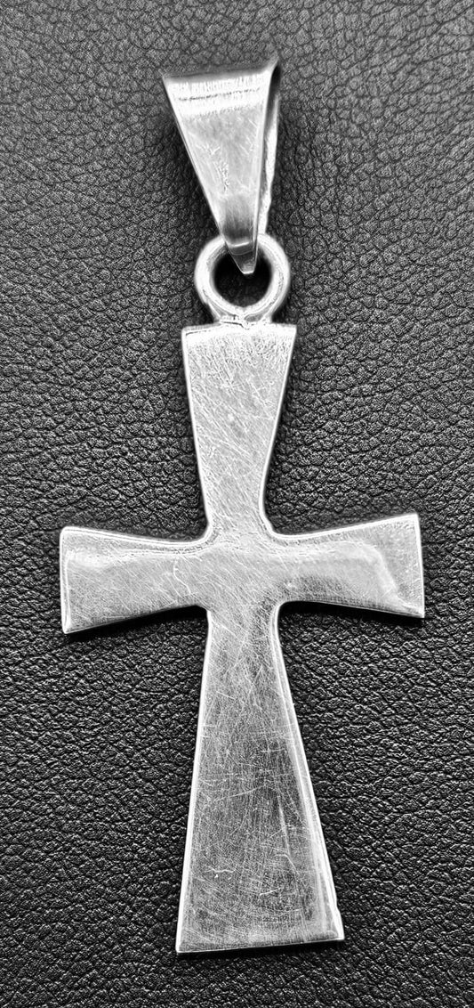 Dije Plata Ley 925, Cruz, vista frontal