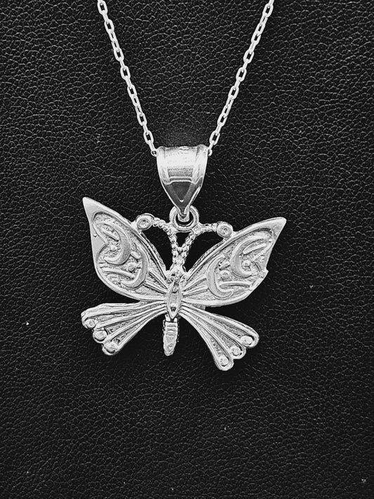 DIJE PLATA LEY 925, MARIPOSA