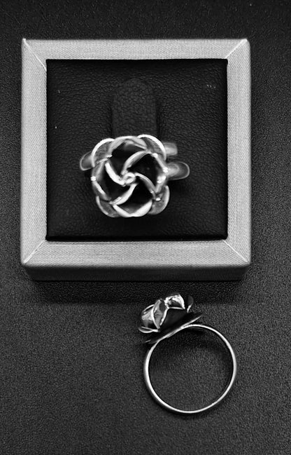Anillo Plata Ley 925 , Rosa, sello de autenticidad Plata Ley .925