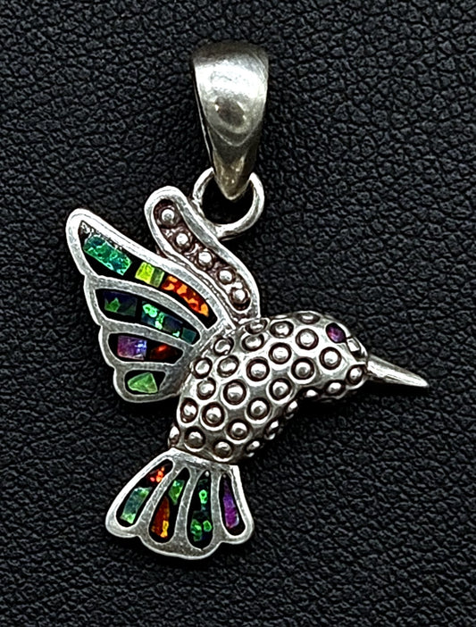 Dije Plata Ley 950 Colibri Opalo, vista frontal